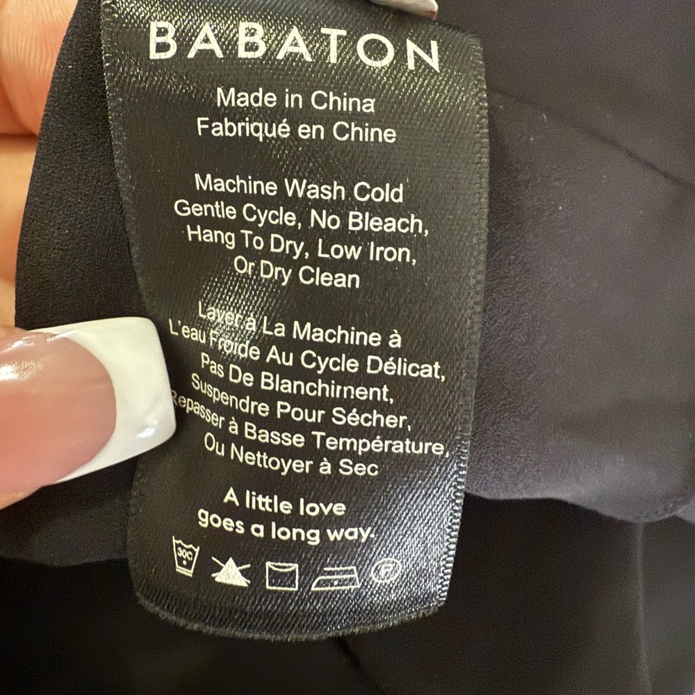 Aritzia Babaton Elegant Black Sheer Women's sleeveless Top size XS - Picture 11 of 11